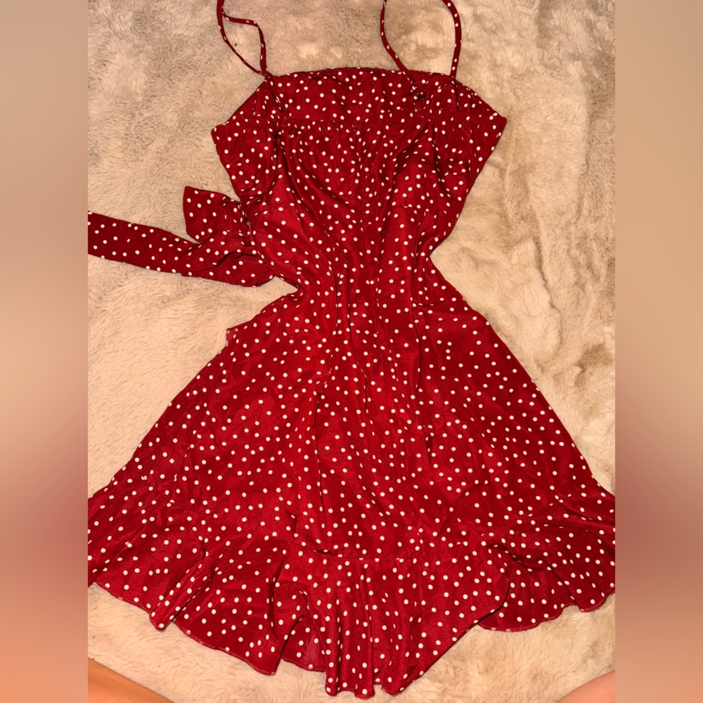 Princess Polly Red Polka Dot Dress